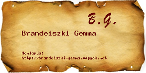 Brandeiszki Gemma névjegykártya
