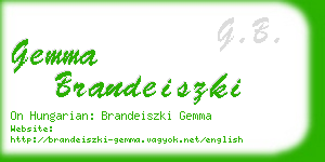 gemma brandeiszki business card